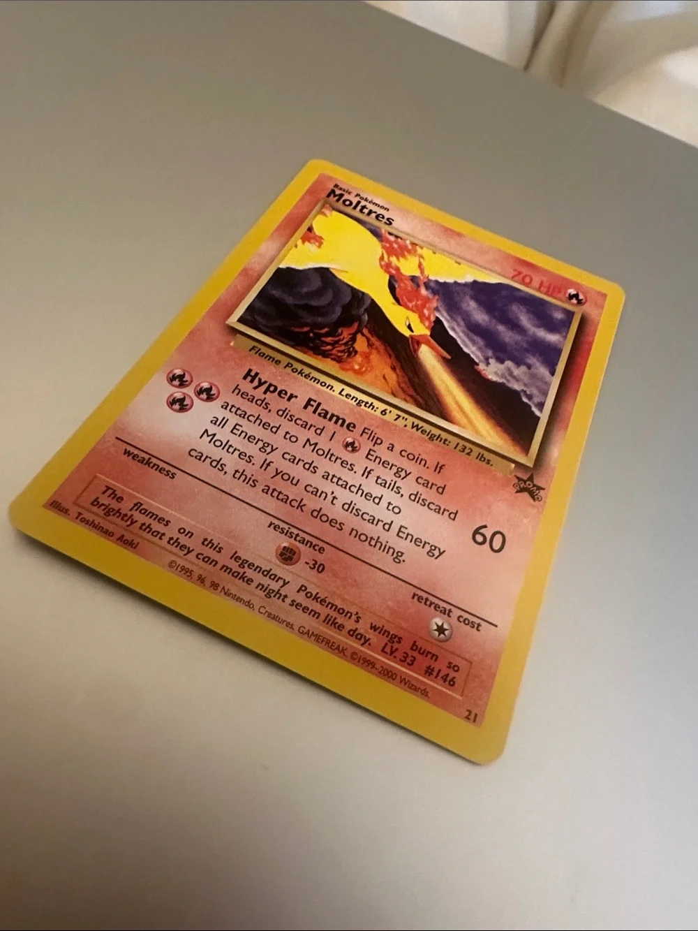 Moltres Pokémon Wizards Black Star Promo Trading Card